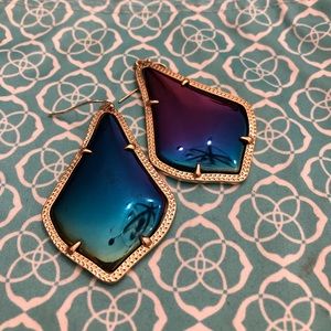 Black iridescent Alexandra earrings HTF Kendra